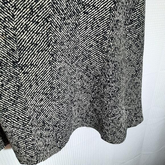 Zara Basic S Sleeveless Fit & Flare Dress Black White Abstract Work Cocktail - Picture 7 of 7